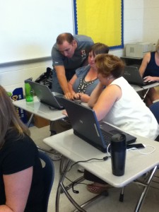 Teachers collaborating