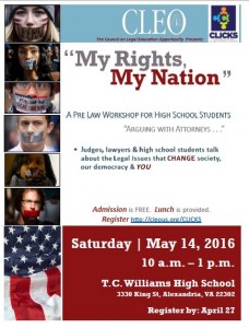 April 22nd Pre law workshop