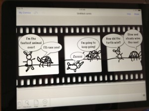 A talented TLP participant created this simple comic using the Strip Designer app.